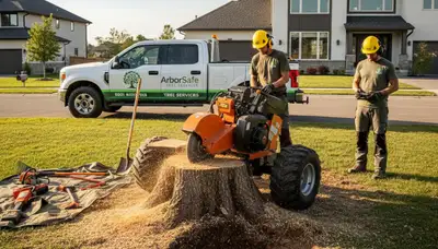 Professional stump removal service in Chicago IL by Chop Chop Tree experts removing old tree stumps