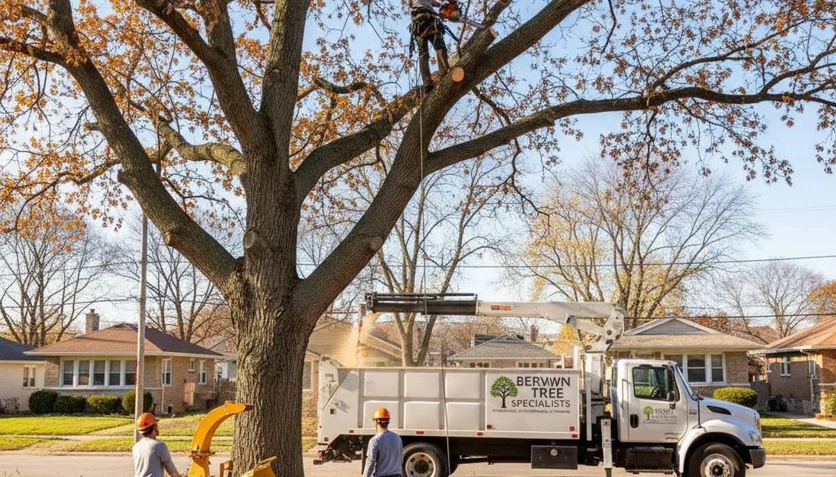 Professional tree removal service in Chicago IL by certified arborists from Tree Services in Chicago