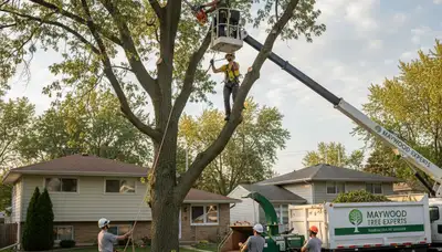 Professional tree removal service in Chicago IL by certified arborists at treeservicesinchicago.com