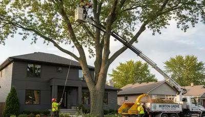 Professional tree removal service in Chicago IL by certified arborists at treeservicesinchicago.com
